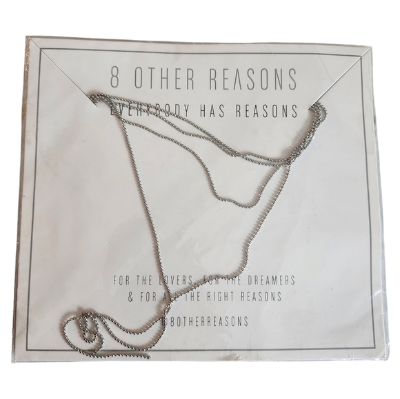 8 Other Reasons Nine Lives Choker in Rhodium Silver Tone Layered Look‎ NWT - Picture 4 of 8